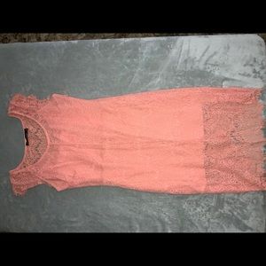 Pastel orange midi dress